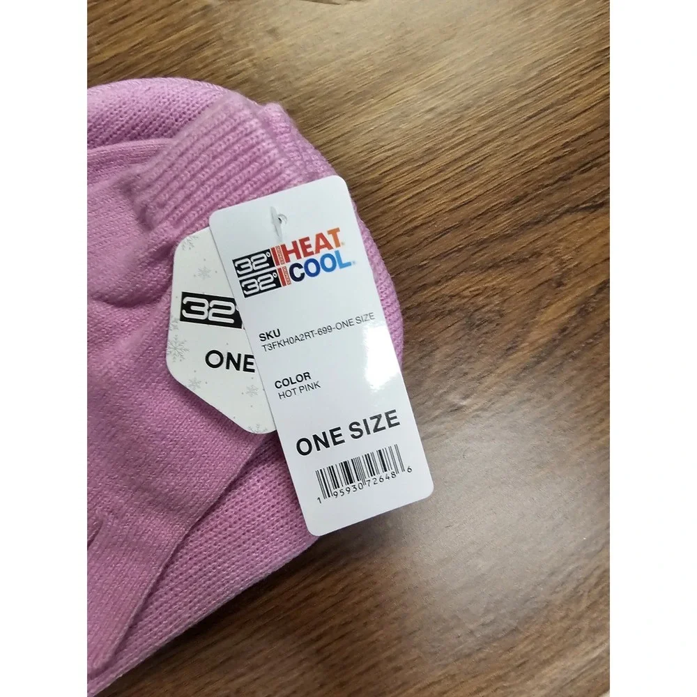32‎ Degrees Pink Hat and Gloves Set Winter Warm Knit Cold Weather Gear